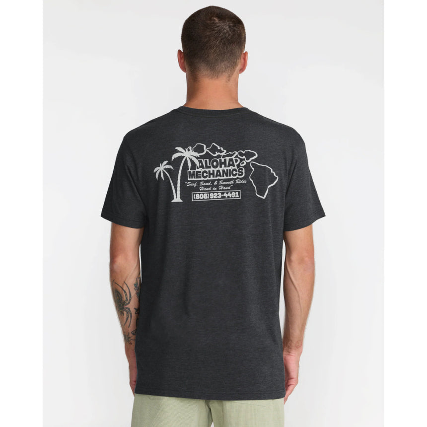 RVCA RVCA Men's Aloha Mechanics Short Sleeve Shirt - Pirate Black Pirate Black S Mens T-Shirts