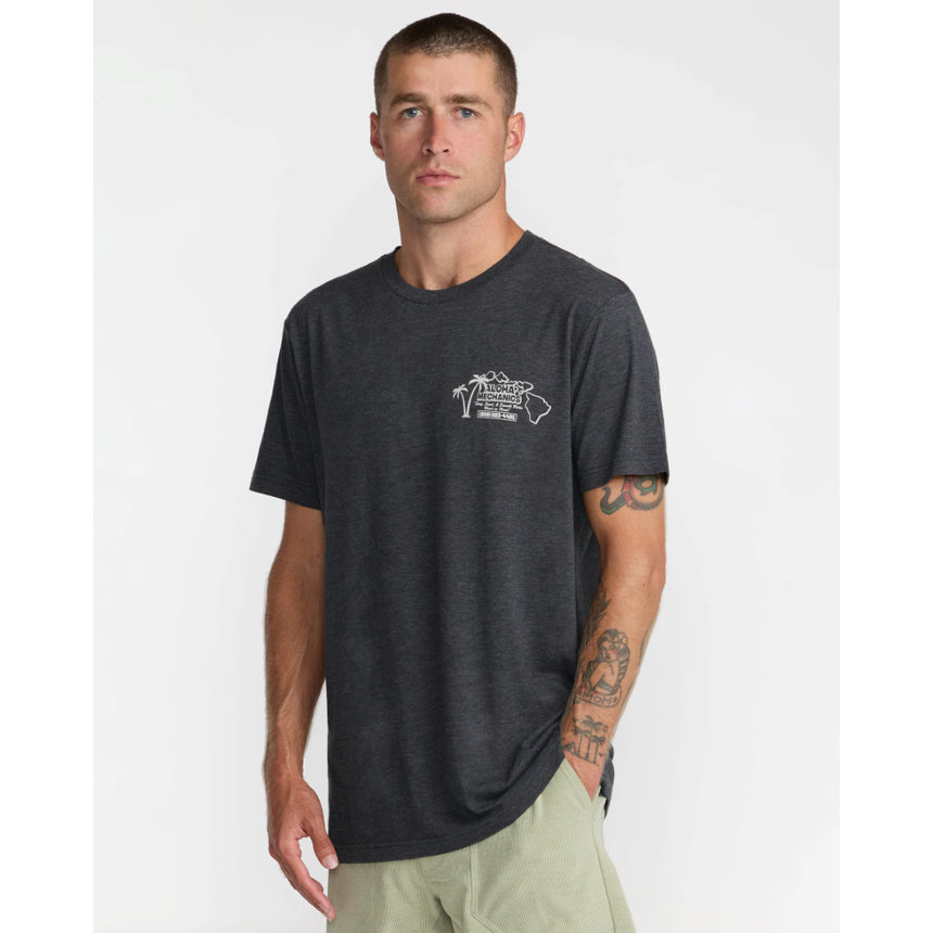 RVCA RVCA Men's Aloha Mechanics Short Sleeve Shirt - Pirate Black Pirate Black S Mens T-Shirts