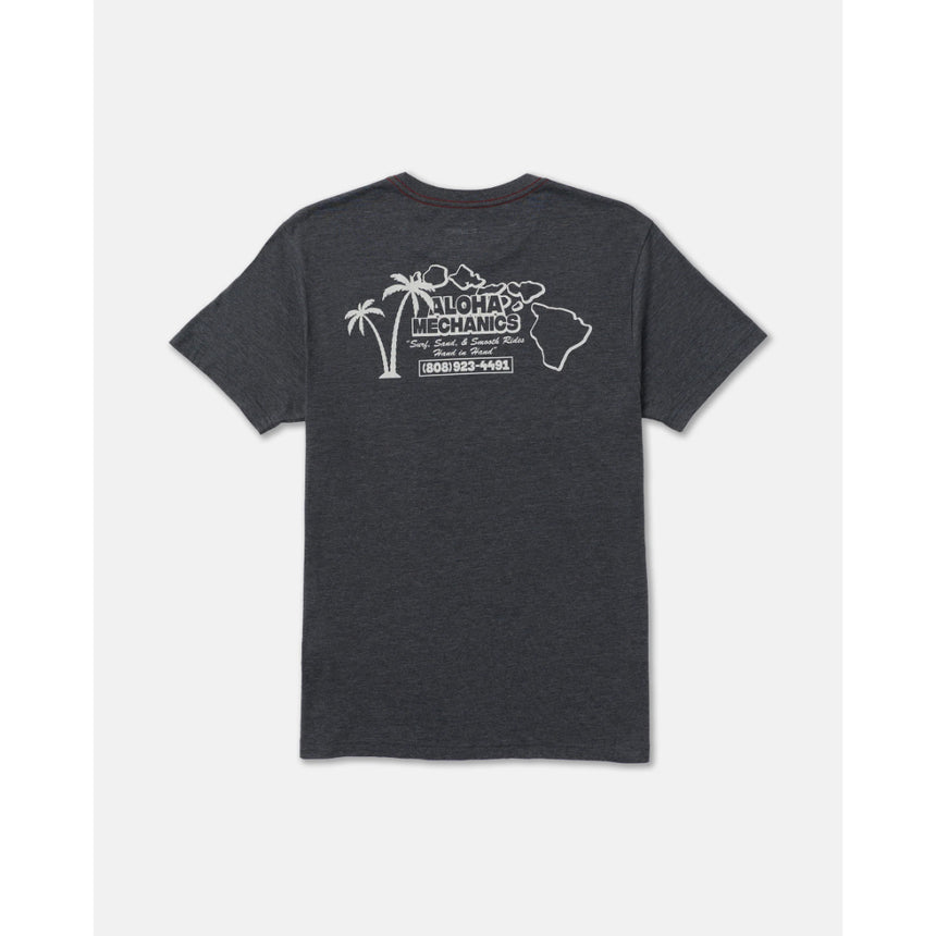 RVCA RVCA Men's Aloha Mechanics Short Sleeve Shirt - Pirate Black Pirate Black S Mens T-Shirts