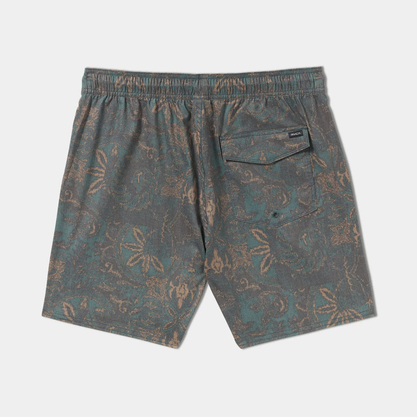 RVCA RVCA Men's Barned Elastic Shorts 17" - Hunter Green Hunter Green S Mens Elastic Swim Trunks