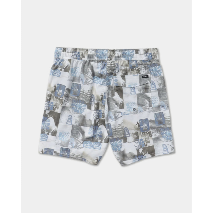 RVCA RVCA Men's Barnes Elastic Swim Short 17" - White White S Mens Elastic Casual Trunks