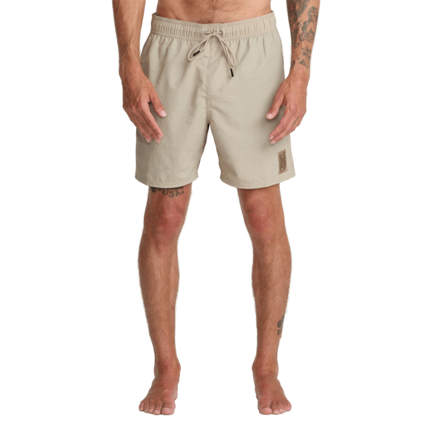 RVCA RVCA Men's Crest Elastic 17" Swim Short - Covert Green Covert Green S Mens Elastic Casual Trunks