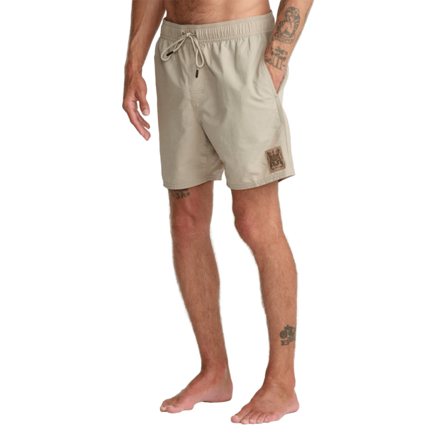 RVCA RVCA Men's Crest Elastic 17" Swim Short - Covert Green Covert Green S Mens Elastic Casual Trunks