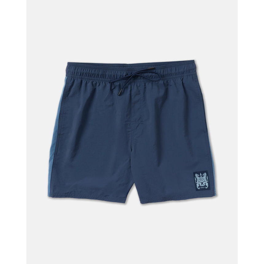 RVCA RVCA Men's Crest Elastic 17" Swim Short - Moody Blue Moody Blue S Mens Elastic Casual Trunks