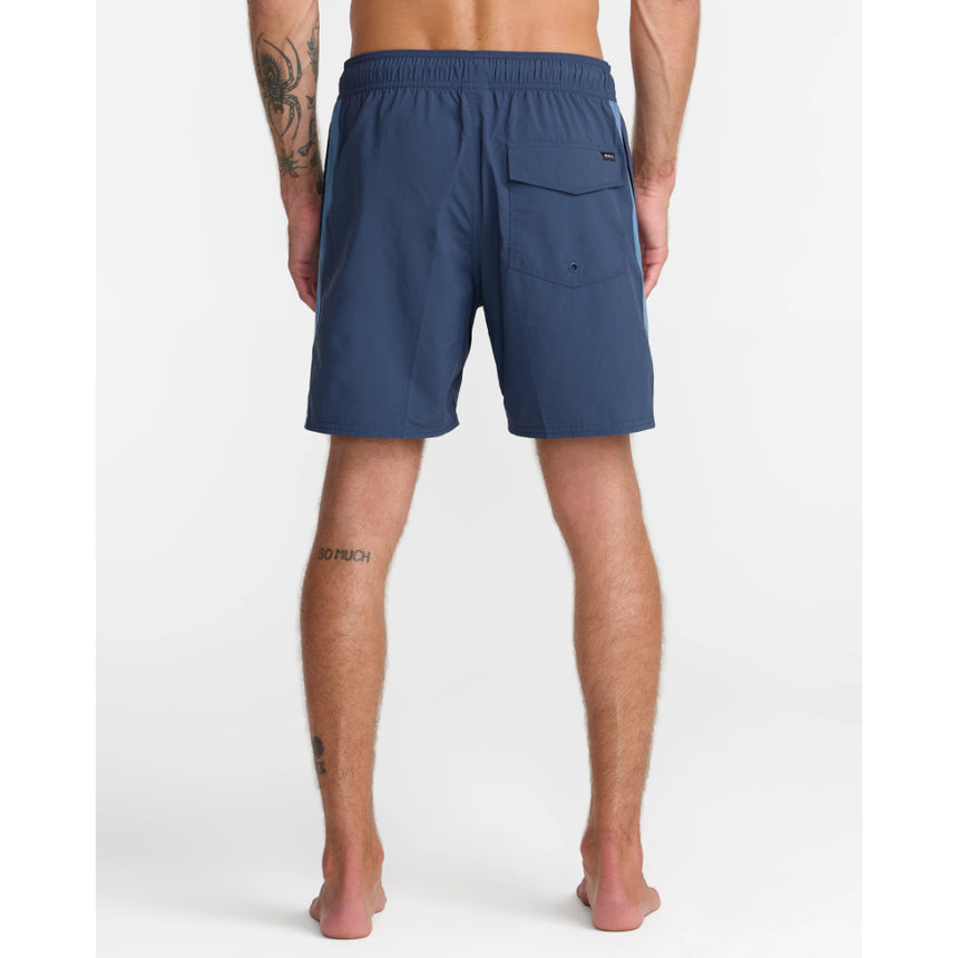 RVCA RVCA Men's Crest Elastic 17" Swim Short - Moody Blue Moody Blue S Mens Elastic Casual Trunks