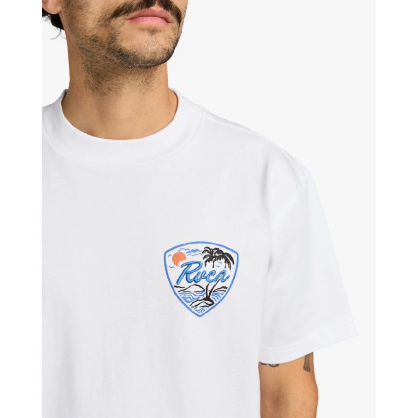 RVCA RVCA Men's Currents Short Sleeve Shirt - Antique White Antique White S Mens T-Shirts
