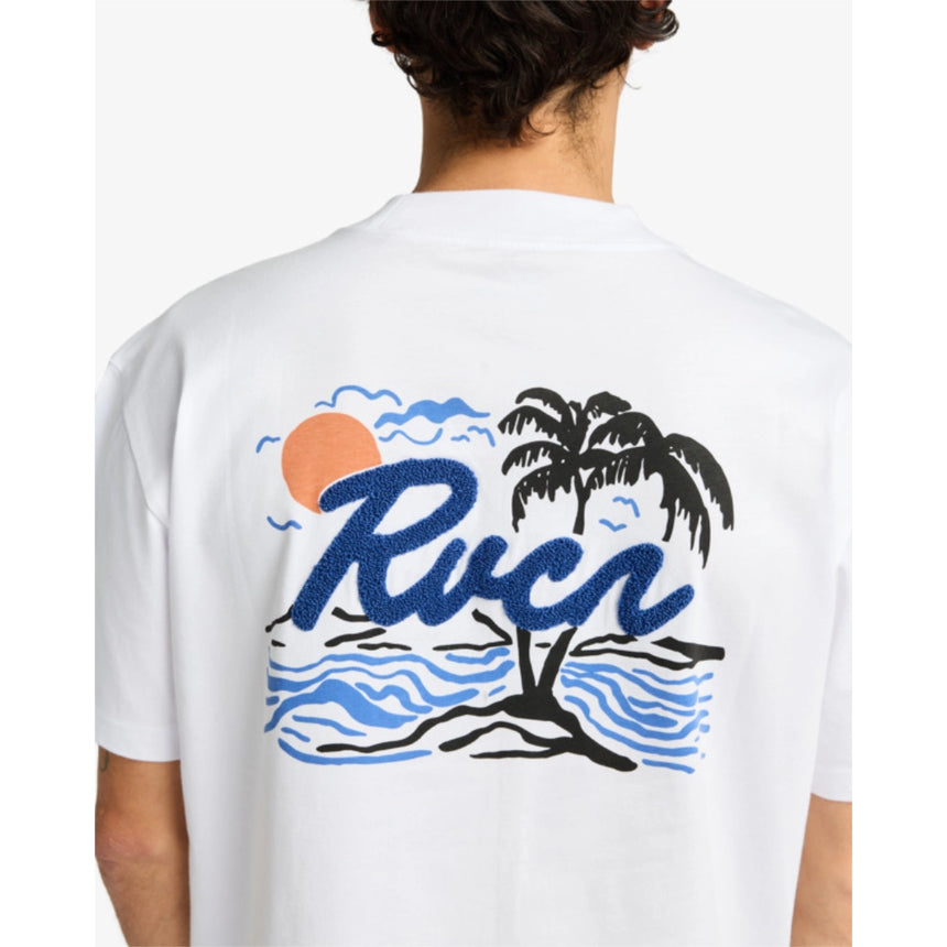RVCA RVCA Men's Currents Short Sleeve Shirt - Antique White Antique White S Mens T-Shirts