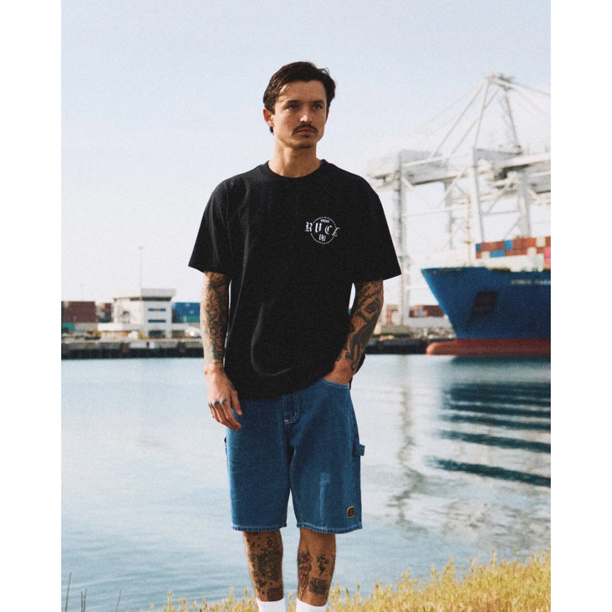 RVCA RVCA Men's Dark Link Short Sleeve Shirt - Black Black S Mens T-Shirts