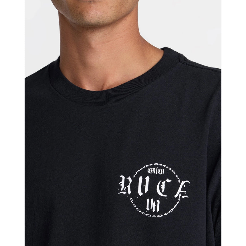 RVCA RVCA Men's Dark Link Short Sleeve Shirt - Black Black S Mens T-Shirts