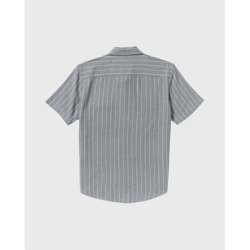 RVCA RVCA Men's Dayshift Stripe II Short Sleeve Shirt - Chambray Chambray S Mens Button Up Short Sleeve Shirts