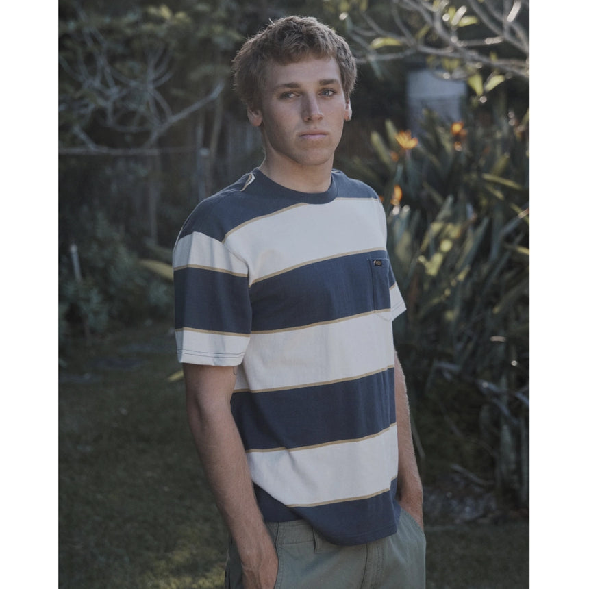 RVCA RVCA Men's Dayshift Stripe Short Sleeve Shirt - Light Khaki Light Khaki S Mens Button Up Short Sleeve Shirts