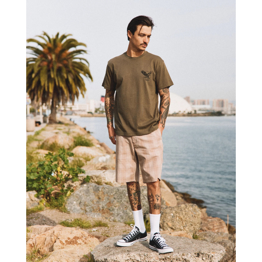 RVCA RVCA Men's Dayshift Suiting Short - Dark Khaki Dark Khaki 28 Mens Casual Shorts