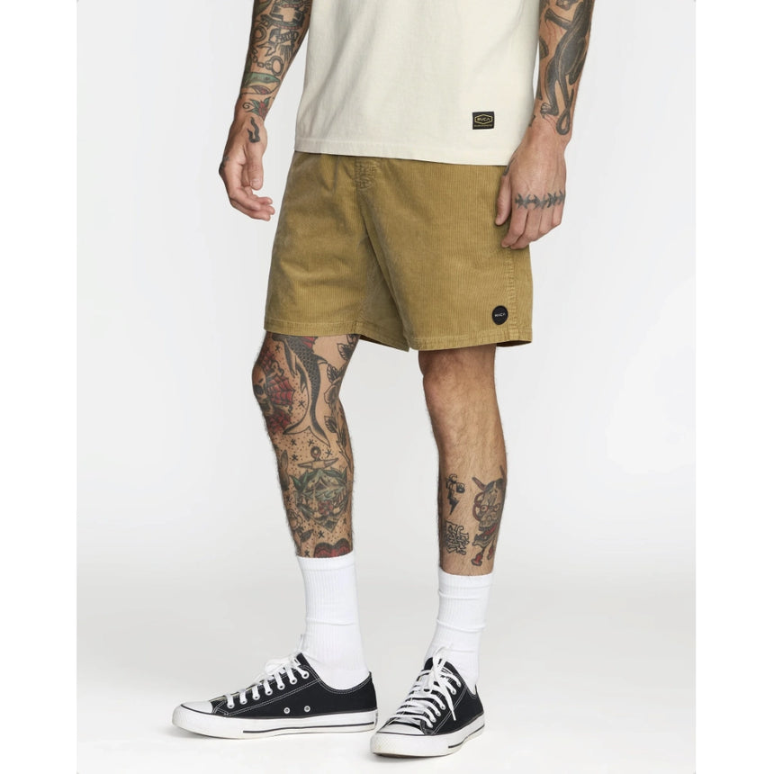 RVCA RVCA Men's Escape Elastic Cord Short II - Ochre Ochre S Mens Elastic Swim Trunks