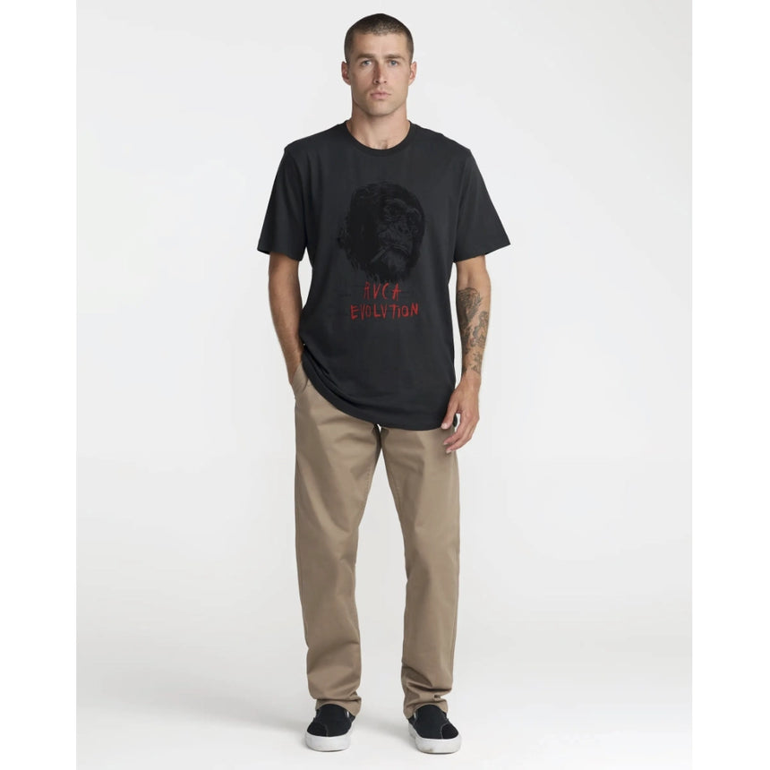 RVCA RVCA Men's Evolution Short Sleeve Shirt - Pirate Black Pirate Black S Mens T-Shirts