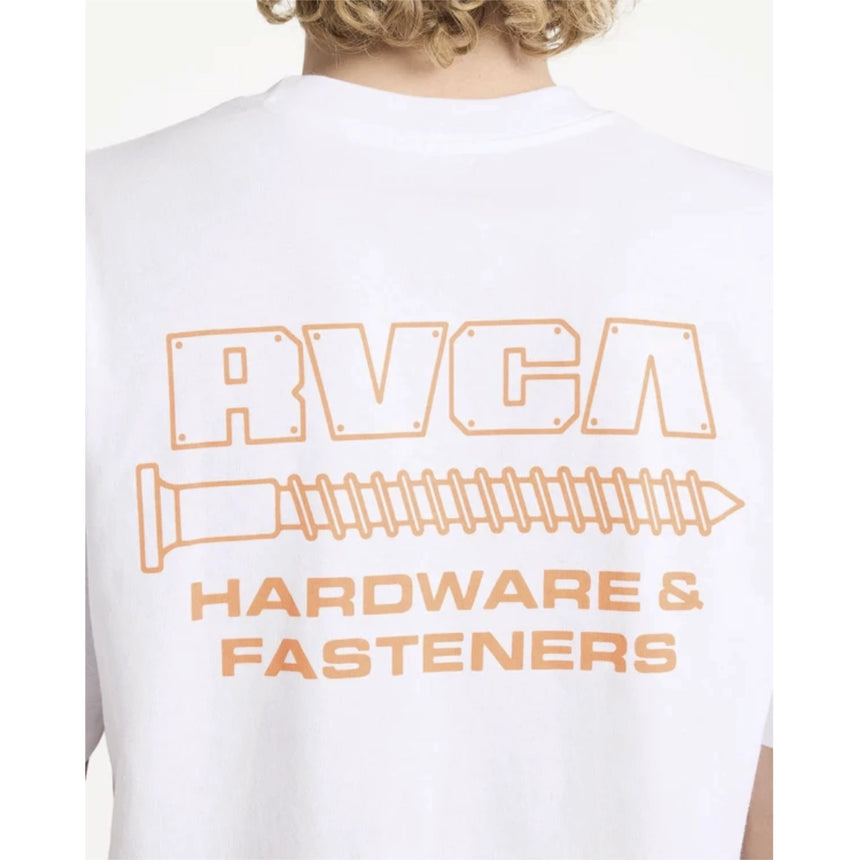 RVCA RVCA Men's Fasteners Pocket Short Sleeve Shirt - White White M Mens T-Shirts