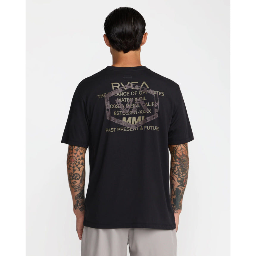 RVCA RVCA Men's Hex Over Short Sleeve Shirt - Black Black S Mens T-Shirts