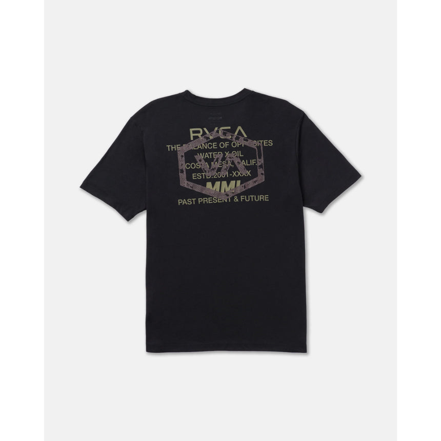 RVCA RVCA Men's Hex Over Short Sleeve Shirt - Black Black S Mens T-Shirts