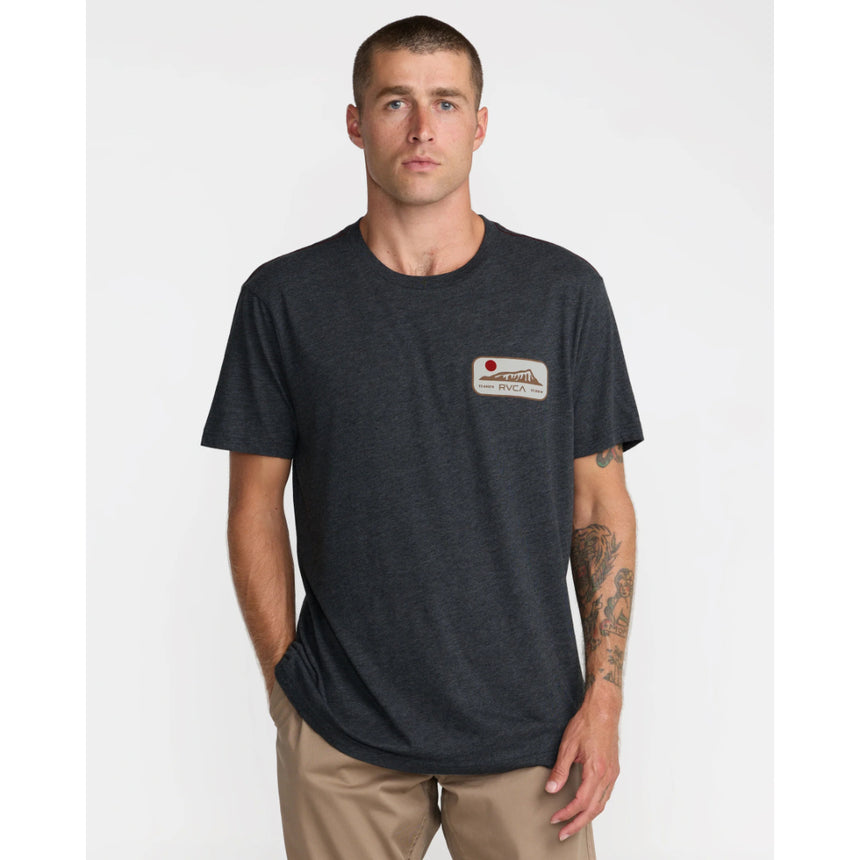 RVCA RVCA Men's Island Time Short Sleeve Shirt - Black Black S Mens T-Shirts