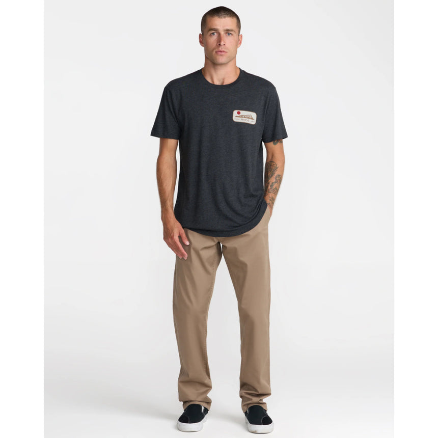 RVCA RVCA Men's Island Time Short Sleeve Shirt - Black Black S Mens T-Shirts