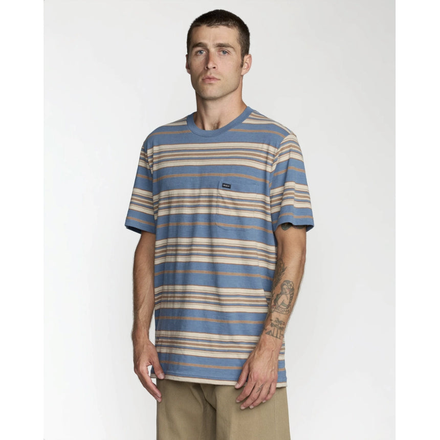 RVCA RVCA Men's Magnolia Crew Short Sleeve Shirt - Vintage Navy Vintage Navy S Mens Button Up Short Sleeve Shirts