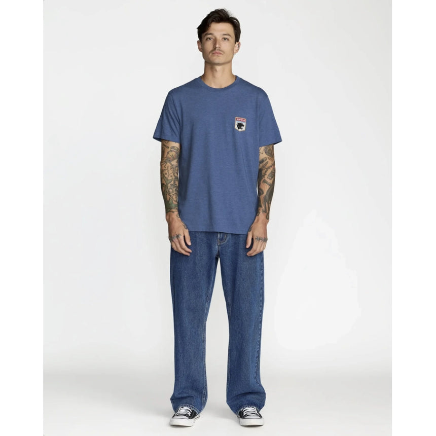 RVCA RVCA Men's Pantero Short Sleeve Shirt - Indigo Indigo M Mens T-Shirts