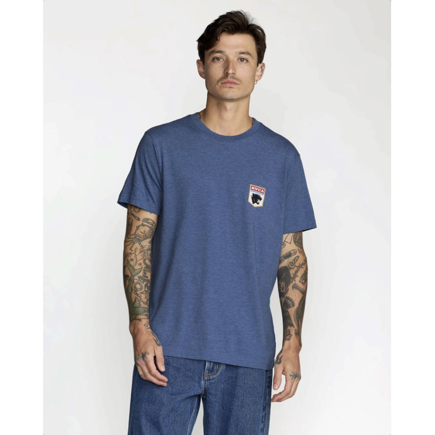 RVCA RVCA Men's Pantero Short Sleeve Shirt - Indigo Indigo M Mens T-Shirts