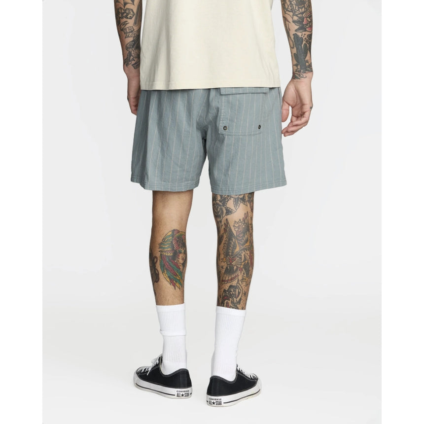 RVCA RVCA Men's Sands Elastic 17" Short - Lead Lead S Mens Elastic Swim Trunks