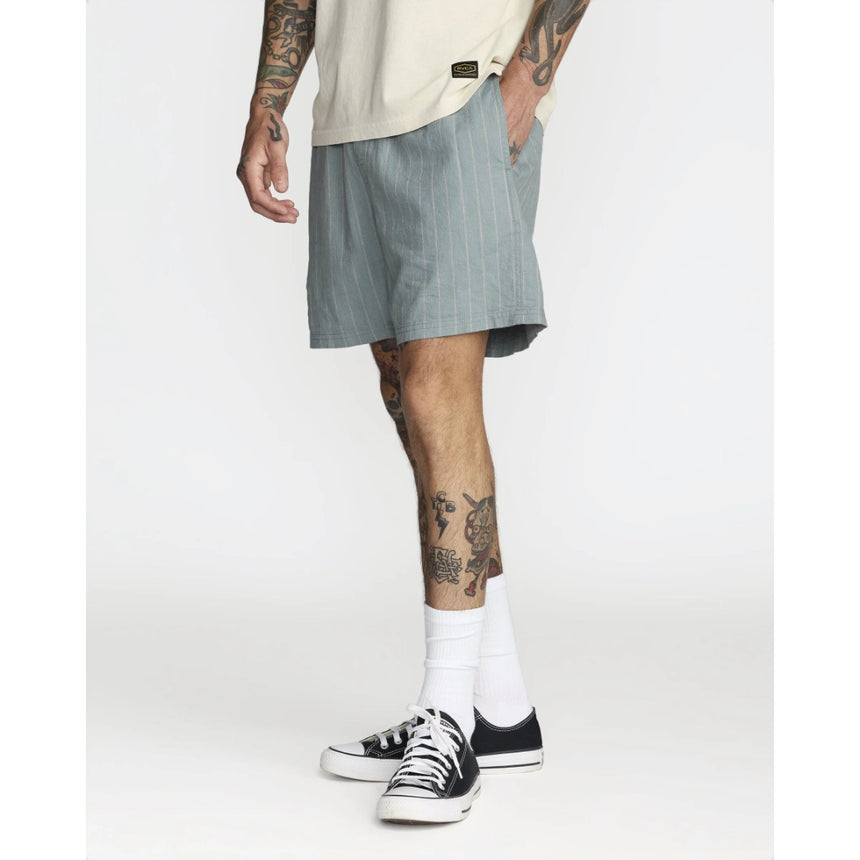 RVCA RVCA Men's Sands Elastic 17" Short - Lead Lead S Mens Elastic Swim Trunks