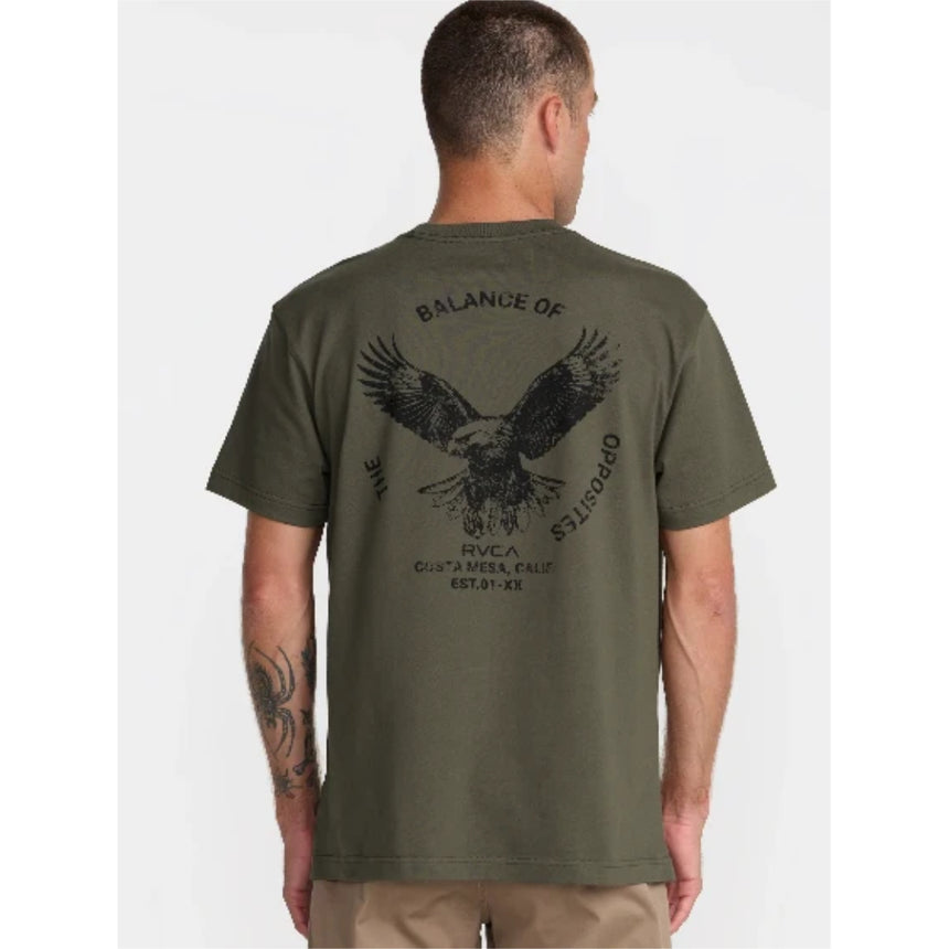 RVCA RVCA Men's Soaring Short Sleeve Shirt - Fatigue Fatigue S Mens T-Shirts