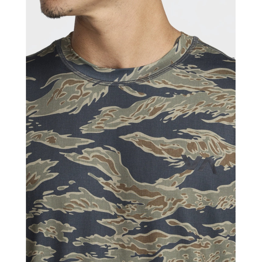 RVCA RVCA Men's Sport Vent Short Sleeve Shirt - Tiger Camo Tiger Camo S Mens Button Up Short Sleeve Shirts