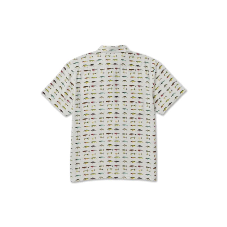 RVCA RVCA Men's Tackle Shop Short Sleeve Shirt - Wheat Wheat L Mens Button Up Short Sleeve Shirts