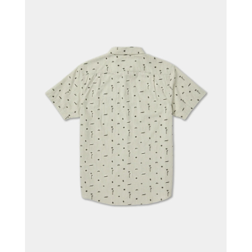 RVCA RVCA Men's That'll Do Seersucker Short Sleeve Shirt - Ranger Green Ranger Green S Mens Button Up Short Sleeve Shirts