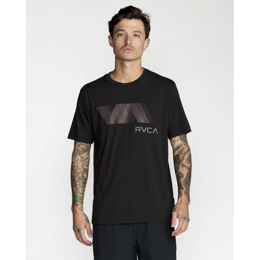 RVCA RVCA Men's VA Blur Short Sleeve Shirt - Black Black S Mens T-Shirts