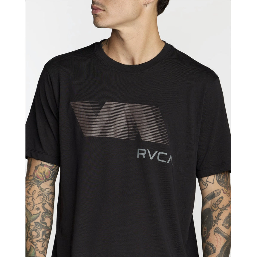 RVCA RVCA Men's VA Blur Short Sleeve Shirt - Black Black S Mens T-Shirts