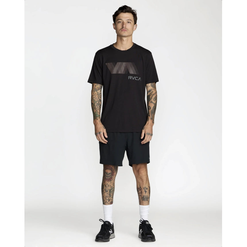 RVCA RVCA Men's VA Blur Short Sleeve Shirt - Black Black S Mens T-Shirts