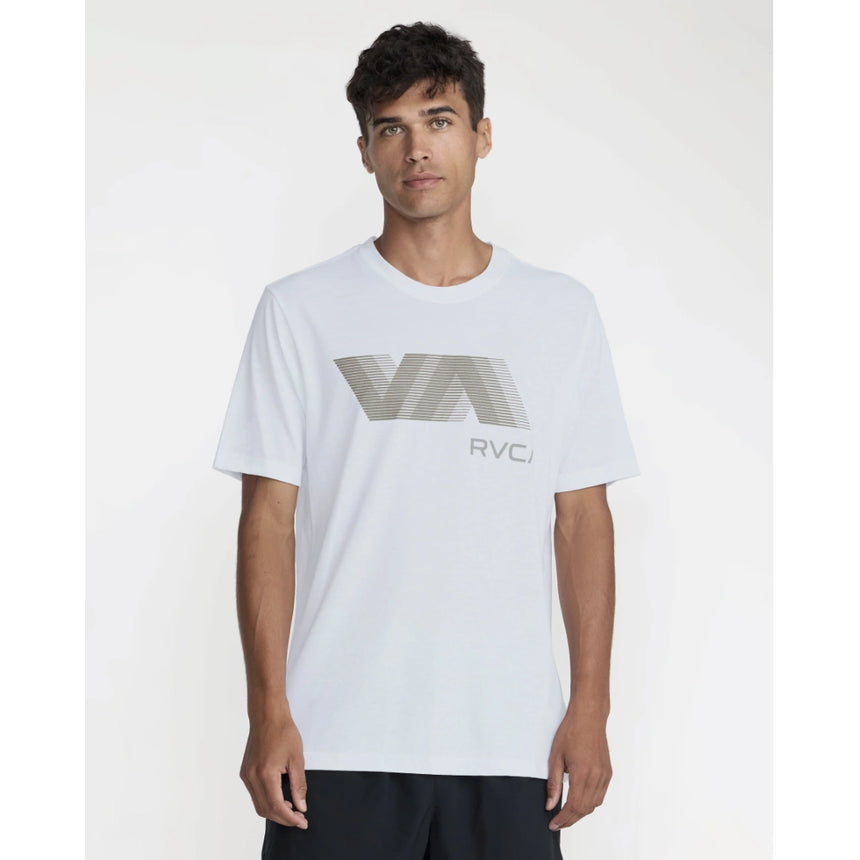 RVCA RVCA Men's VA Blur Short Sleeve Shirt - White White S Mens T-Shirts