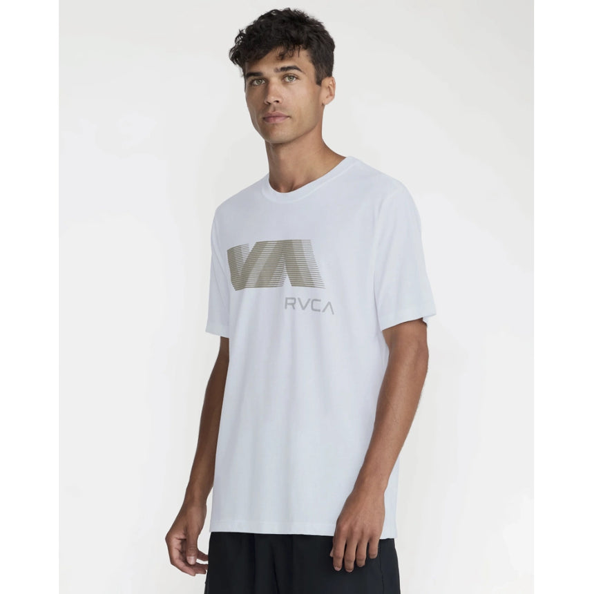 RVCA RVCA Men's VA Blur Short Sleeve Shirt - White White S Mens T-Shirts