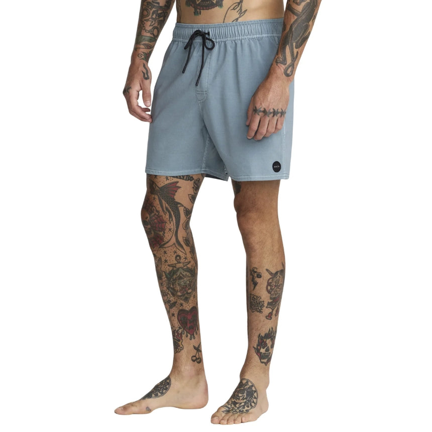 RVCA RVCA Men's VA Pigment Elastic Swim Short 16" - Lead Lead S Mens Elastic Casual Trunks