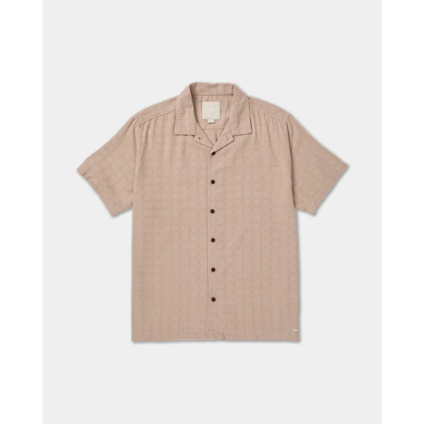 RVCA RVCA Men's Vacancy Short Sleeve Shirt - Pale Mauve Pale Mauve S Mens Button Up Short Sleeve Shirts