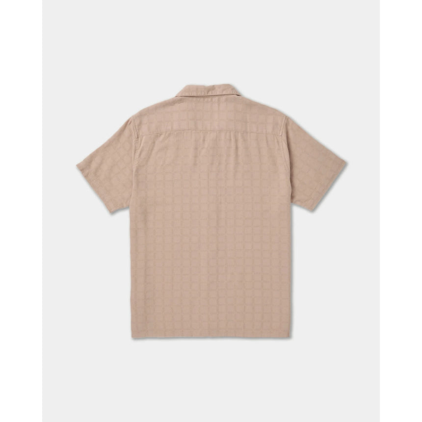 RVCA RVCA Men's Vacancy Short Sleeve Shirt - Pale Mauve Pale Mauve S Mens Button Up Short Sleeve Shirts