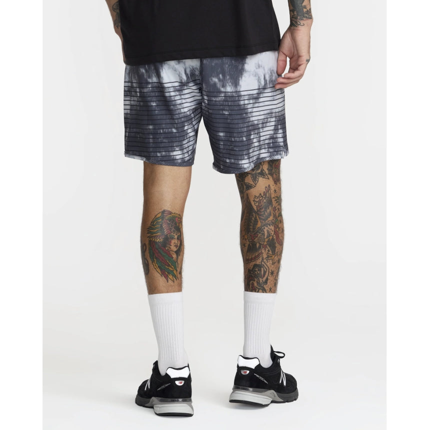 RVCA RVCA Men's Yogger Stretch 17" Athletic Short - Black Blur Black Blur S Mens Elastic Swim Trunks