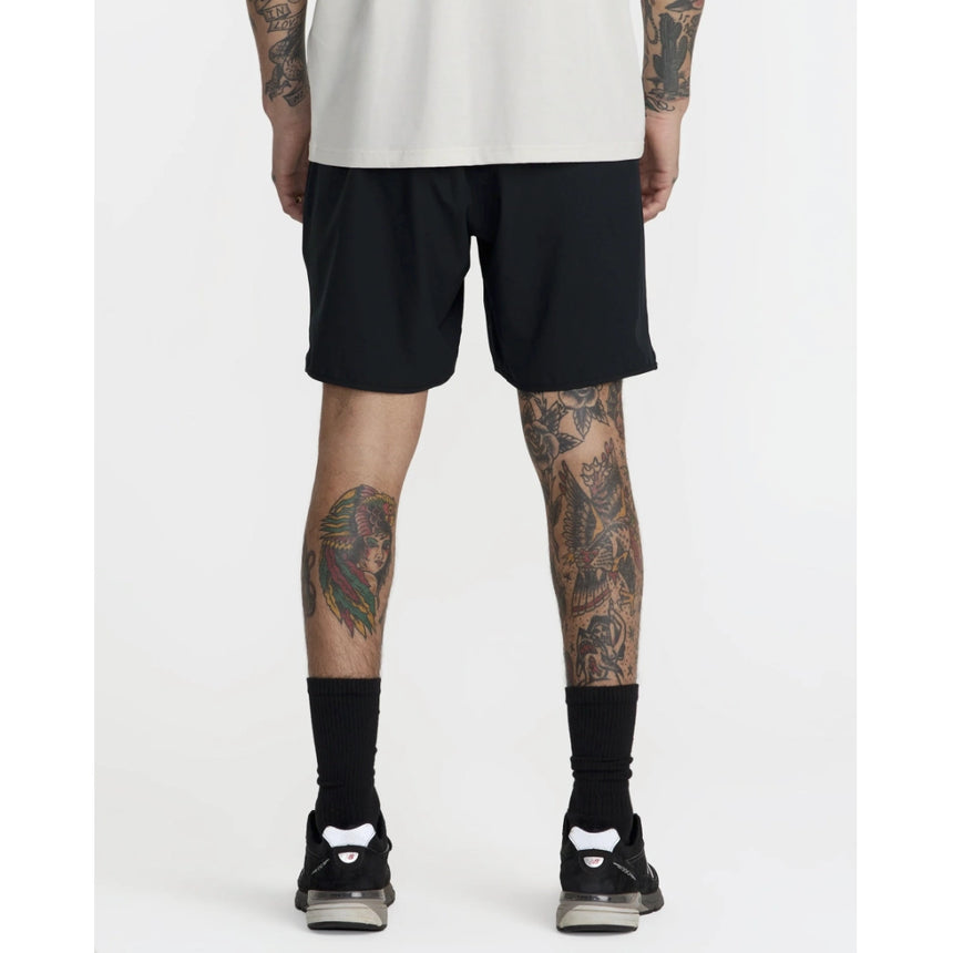 RVCA RVCA Men's Yogger Stretch 17" Short - Black Black S Mens Elastic Swim Trunks