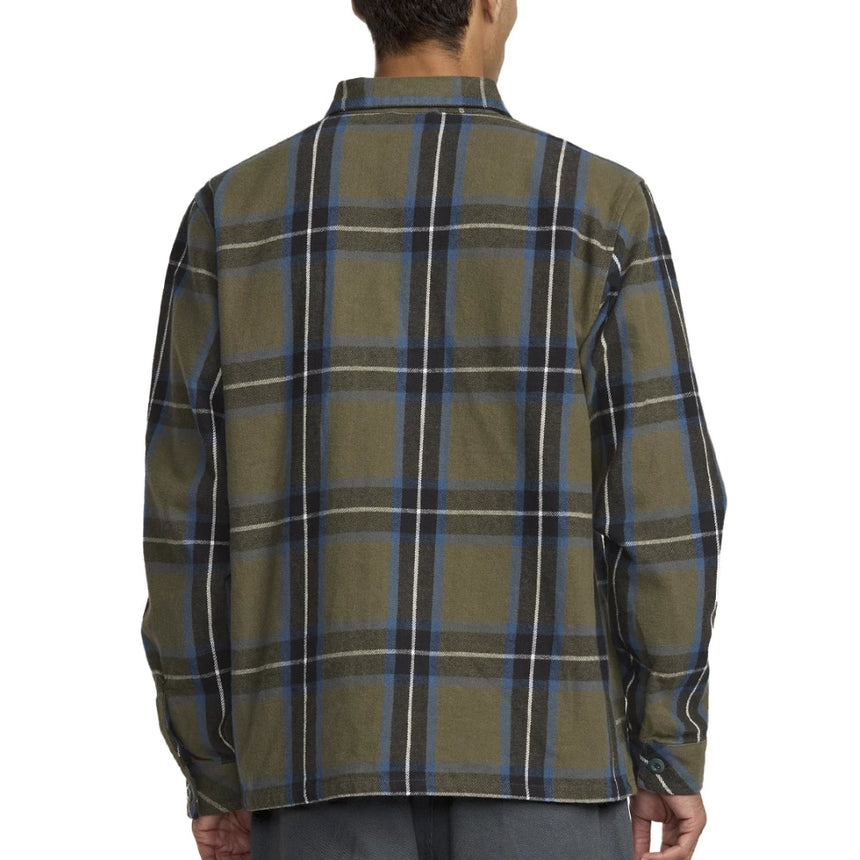 RVCA RVCA Men's Flight Risk Shirt Jacket - Hunter Green Hunter Green S Mens Street Jackets