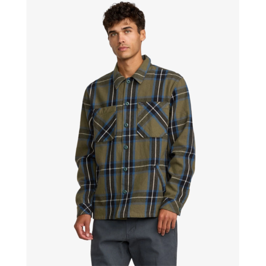 RVCA RVCA Men's Flight Risk Shirt Jacket - Hunter Green Hunter Green S Mens Street Jackets