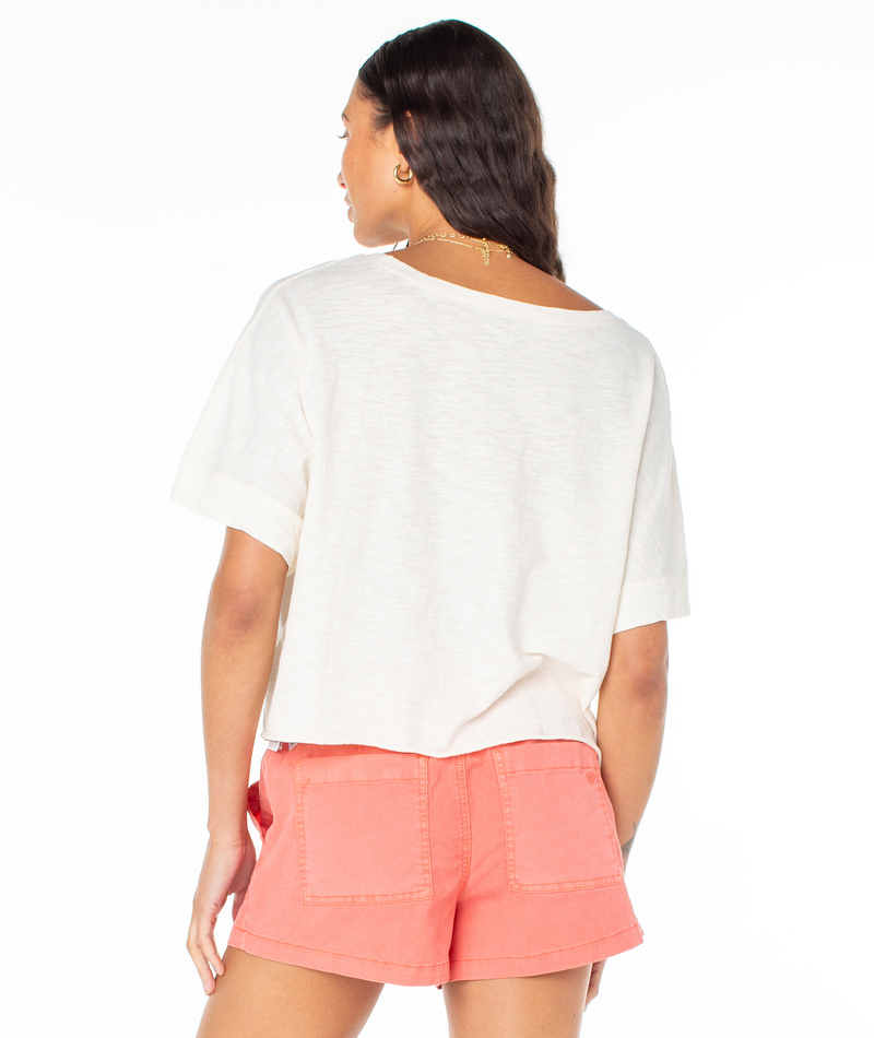 Roxy Roxy Women's Palm Stripe Dstf Tee Egret XS Womens T-Shirts