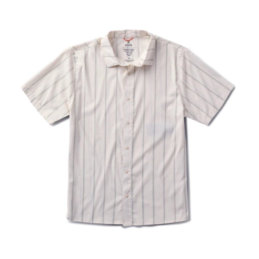 Roark Roark Men's Bless Up Stretch Shirt - Unbleached Unbleached S Mens Button Up Short Sleeve Shirts