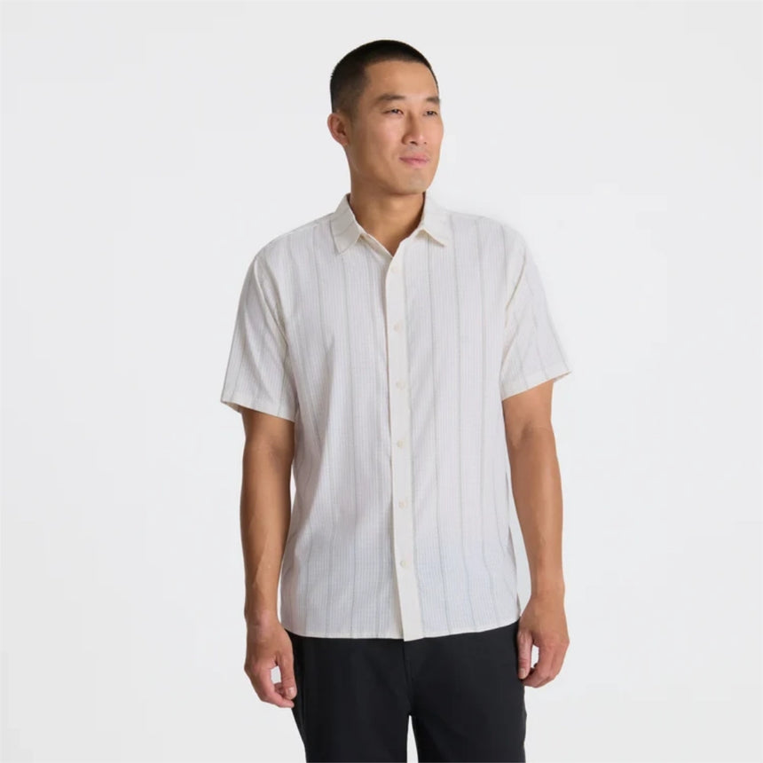 Roark Roark Men's Bless Up Stretch Shirt - Unbleached Unbleached S Mens Button Up Short Sleeve Shirts