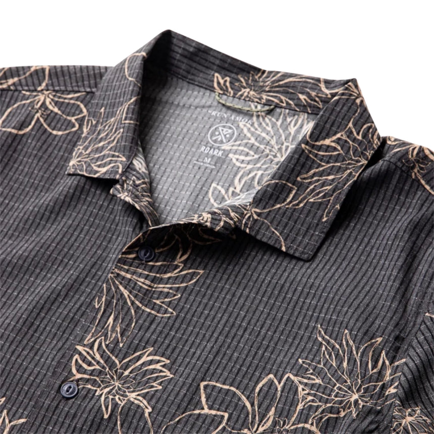 Roark Roark Men's Bless Up Trail Short Sleeve Shirt - Onyx Onyx M Mens Button Up Short Sleeve Shirts