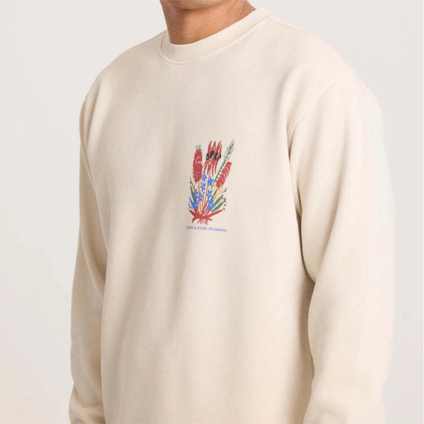 Roark Roark Men's House OF Darwin Crew - Bone Bone M Mens Pullover Hoodies