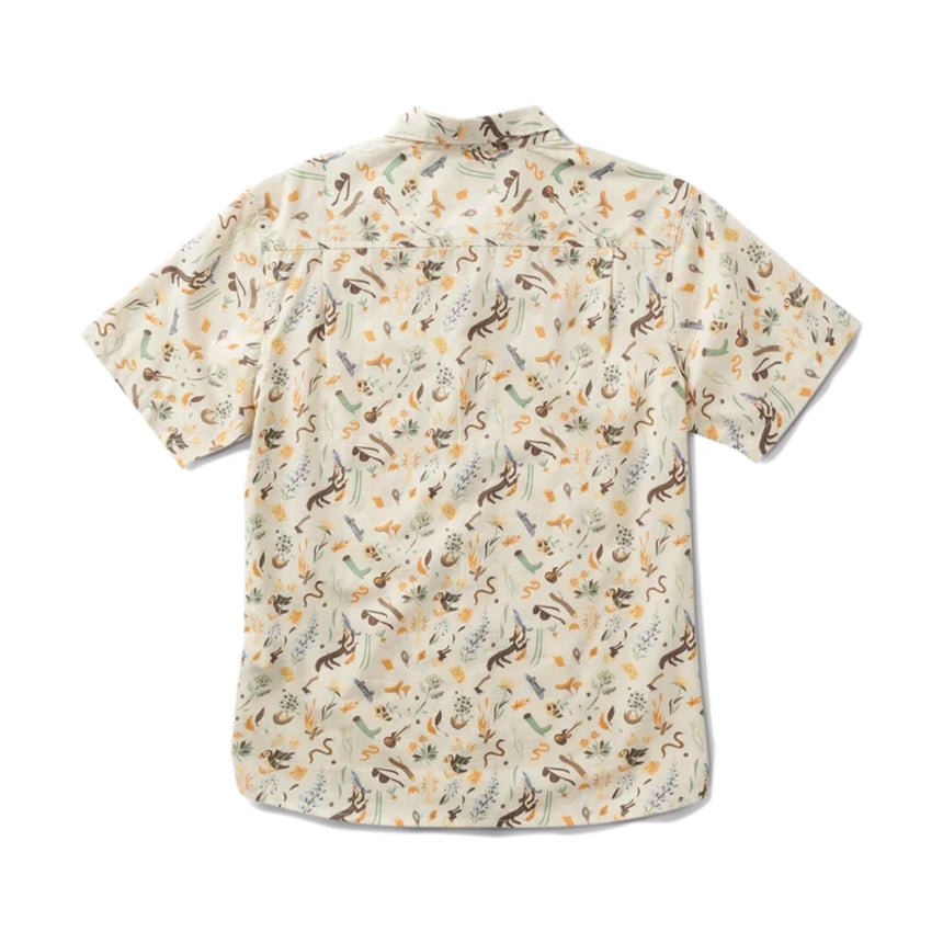 Roark Roark Men's Journey Short Sleeve Woven - Bendik Almond Paste Bendik Almond Paste S Mens Button Up Short Sleeve Shirts